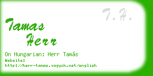 tamas herr business card