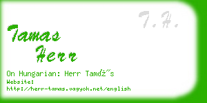 tamas herr business card